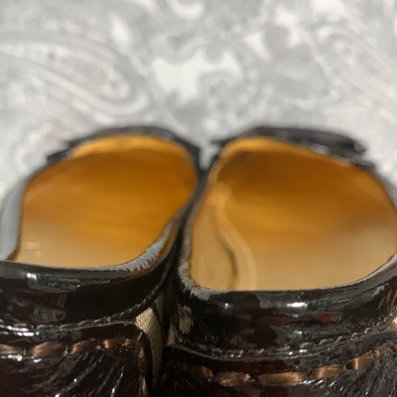 NEW COACH TIPPER 12CM SC/C PAT Size 9.5B color: Khaki/chocolate with bow - Picture 11 of 11